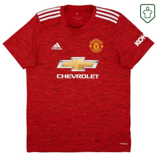 Maillot rétro domicile homme Manchester United 2020/21 B. Fernandes #18 Maillot rétro domicile homme Manchester United 2020/21 B. Fernandes #18