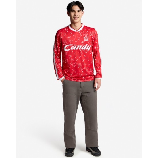Enfant Liverpool 1989/91 Domicile Candy Manches Longues Rétro Maillot Enfant Liverpool 1989/91 Domicile Candy Manches Longues Rétro Maillot