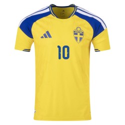 Maillot Domicile Authentique Suède 2026 Homme IBRAHIMOVIĆ #10 Maillot Domicile Authentique Suède 2026 Homme IBRAHIMOVIĆ #10