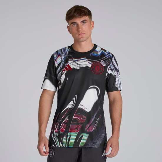 Homme Manchester United 2025/26 Troisième Maillot Pré-Match - Noir