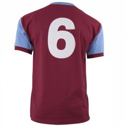 Maillot Rétro Bobby Moore Première Homme West Ham United 1958 #6 Maillot Rétro Bobby Moore Première Homme West Ham United 1958 #6