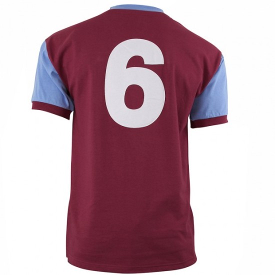 Maillot rétro West Ham United Bobby Moore première 1958 enfant #6 Maillot rétro West Ham United Bobby Moore première 1958 enfant #6