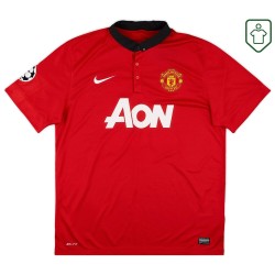 Maillot rétro domicile Ligue des champions homme Manchester United 2013/14 Rooney #10