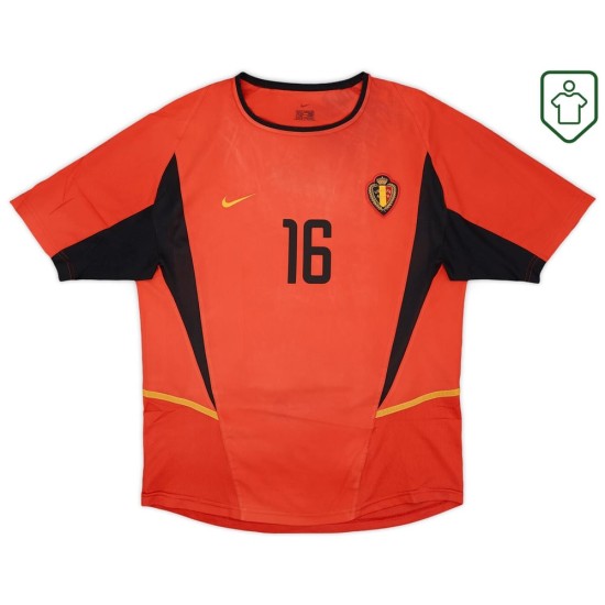 Homme Maillot rétro domicile Belgique 2002/04 Van Buyten #16