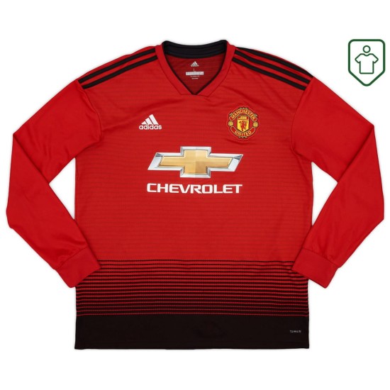 Maillot rétro domicile manche longue homme Manchester United 2018/19 Lukaku #9