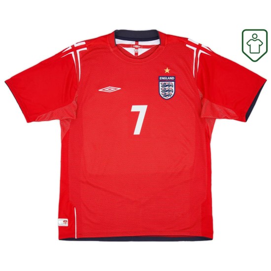 Homme Maillot rétro extérieur Angleterre 2004/06 Beckham #7