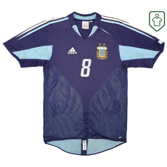 Homme Maillot rétro extérieur Argentine 2004/05 Zanetti #8 Homme Maillot rétro extérieur Argentine 2004/05 Zanetti #8