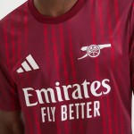 Homme Arsenal 2025/26 Troisième Maillot d’Échauffement – Rouge