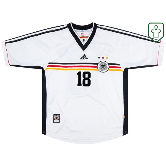 Homme Maillot rétro domicile Allemagne 1998/00 Klinsmann #18