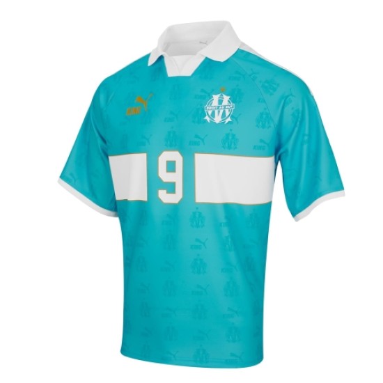 Maillot Retro King OM #9 - Bleu Homme