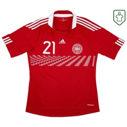 Homme Maillot rétro domicile Danemark 2010/11 Eriksen #21 Homme Maillot rétro domicile Danemark 2010/11 Eriksen #21