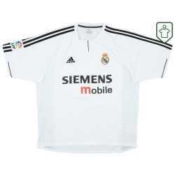 Homme Maillot rétro domicile Real Madrid 2003/04 Zidane #5 Homme Maillot rétro domicile Real Madrid 2003/04 Zidane #5