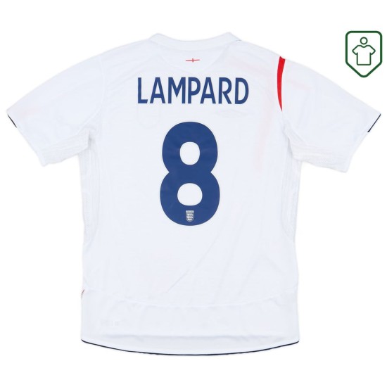 Homme Maillot rétro domicile Angleterre 2005/07 Lampard #8
