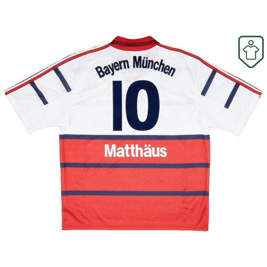 Homme Maillot extérieur rétro Bayern Munich 1998/00 Matthäus #10