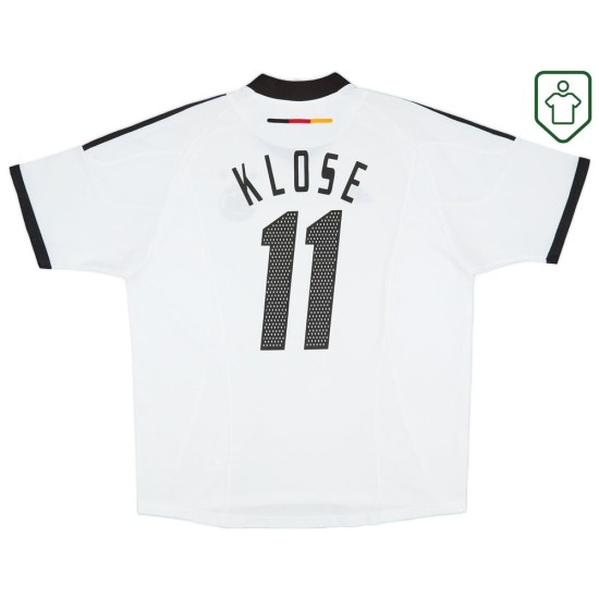 Homme Maillot rétro domicile Allemagne 2002/04 Klose #11 Homme Maillot rétro domicile Allemagne 2002/04 Klose #11