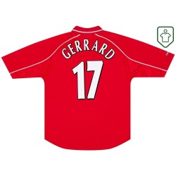 Maillot rétro domicile homme Liverpool 2000/03 Gerrard #17
