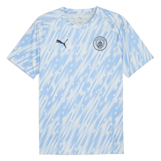 Homme Manchester City 2025/26 Troisième Maillot d’Échauffement - Bleu
