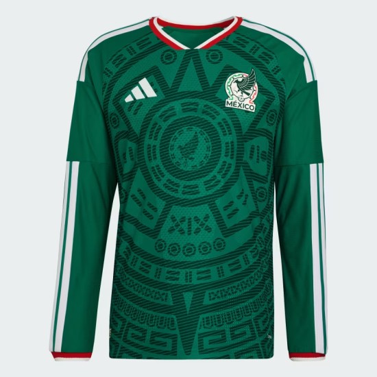 Maillot Homme Mexique 2026 Domicile Officiel Coupe du Monde Manches Longues