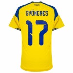 Homme Maillot Suède 2026 Domicile Authentic Coupe du Monde GYÖKERES #17