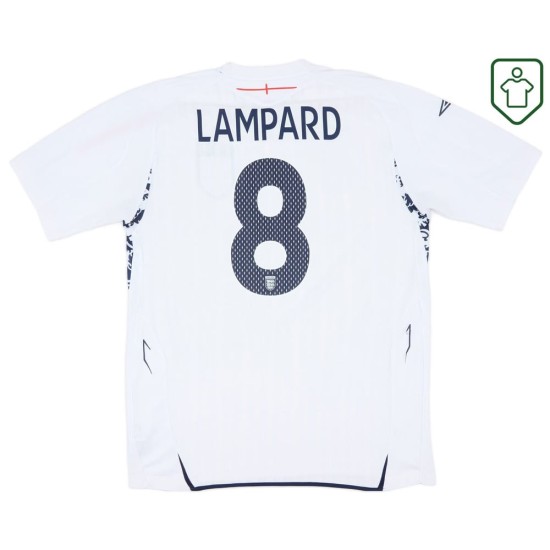 Homme Maillot rétro domicile Angleterre 2007/09 Lampard #8
