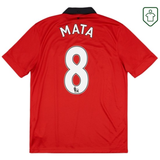 Maillot rétro domicile homme Manchester United 2013/14 Mata #8 Maillot rétro domicile homme Manchester United 2013/14 Mata #8