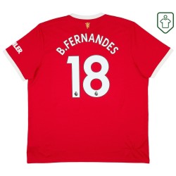 Maillot rétro domicile homme Manchester United 2021/22 B. Fernandes #18