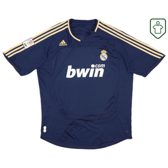 Homme Maillot rétro extérieur Real Madrid 2007/08 Bleu foncé Homme Maillot rétro extérieur Real Madrid 2007/08 Bleu foncé