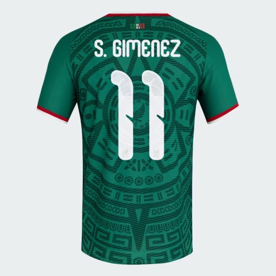 Maillot Officiel Domicile Mexique 2026 Homme S. GIMENEZ #11