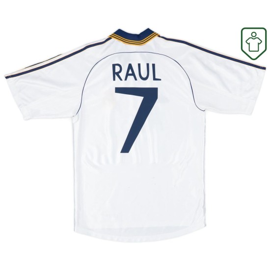 Homme Maillot rétro domicile Real Madrid 2001 Raul #7