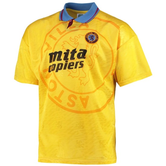 Maillot rétro Aston Villa jaune 1990 enfant Maillot rétro Aston Villa jaune 1990 enfant
