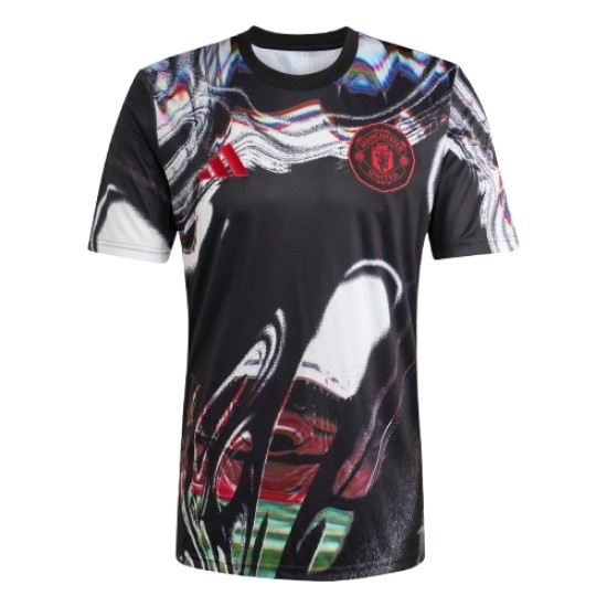 Homme Manchester United 2025/26 Troisième Maillot Pré-Match - Noir