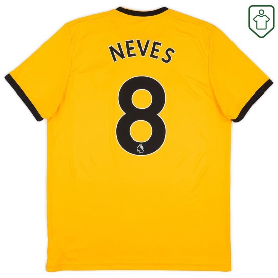 Maillot rétro domicile homme Wolverhampton Wanderers 2018/19 Neves #8 Maillot rétro domicile homme Wolverhampton Wanderers 2018/19 Neves #8