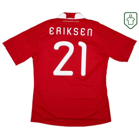 Homme Maillot rétro domicile Danemark 2010/11 Eriksen #21