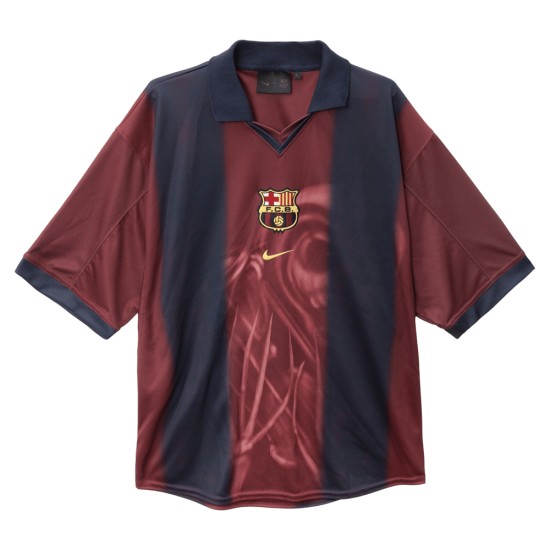 Enfant FC Barcelone X TRAVIS SCOTT Rétro 2000/01 Maillot Domicile Squelette