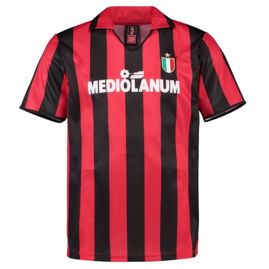 Homme Maillot domicile rétro Milan 1988