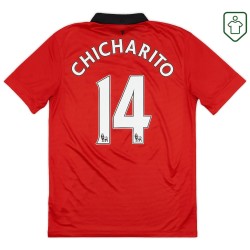Maillot rétro domicile homme Manchester United 2013/14 Chicharito #14