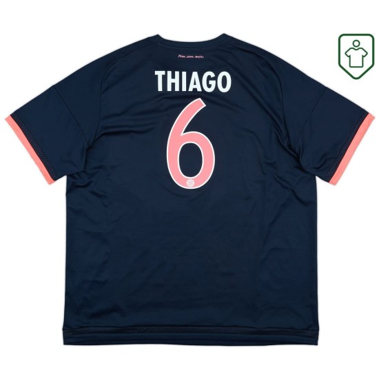 Homme Maillot rétro Bayern Munich 2015/16 Thiago #6 Homme Maillot rétro Bayern Munich 2015/16 Thiago #6