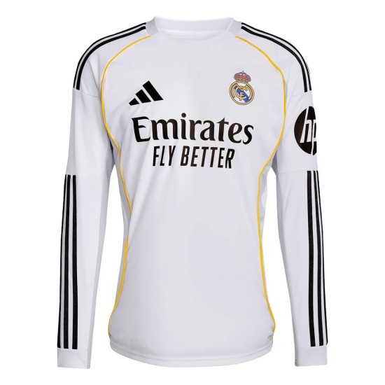 Maillot domicile manches longues Real Madrid 2025/26 pour enfant