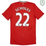 Maillot rétro domicile homme Manchester United 2011/12 Scholes #22