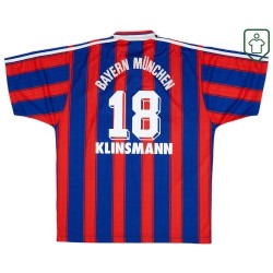 Homme Maillot domicile rétro Bayern Munich 1995/97 Klinsmann #18