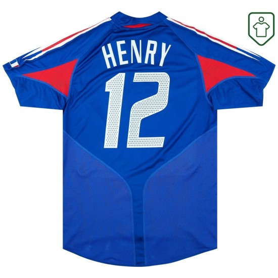 Homme Maillot rétro domicile France 2004/06 Henry #12