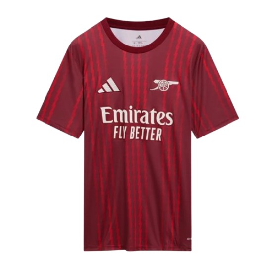 Homme Arsenal 2025/26 Troisième Maillot d’Échauffement – Rouge