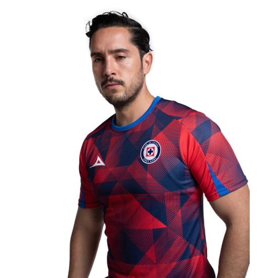 Maillot Enfant Cruz Azul Échauffement Troisième 2025/26 – Rouge/Marine