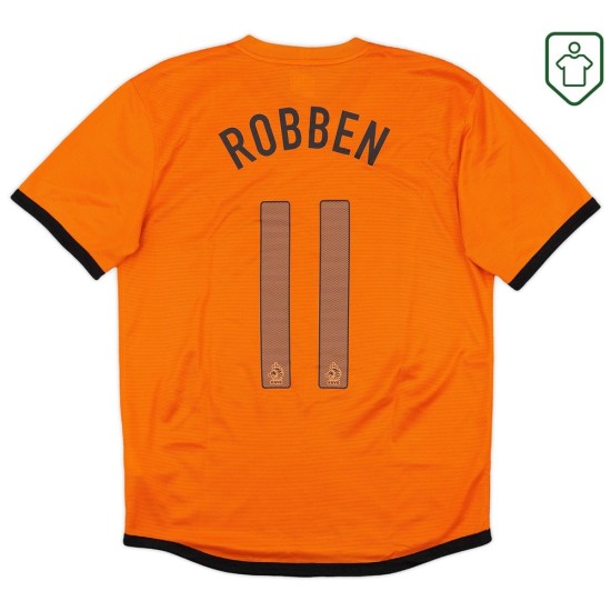 Homme Maillot rétro domicile Pays-Bas 2012/13 Robben #11