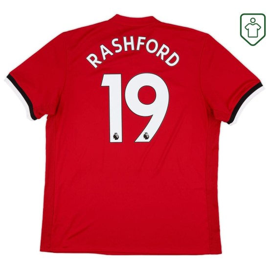 Maillot rétro domicile homme Manchester United 2017/18 Rashford #19