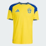 Maillot domicile authentique Coupe du Monde 2026 Suède femme