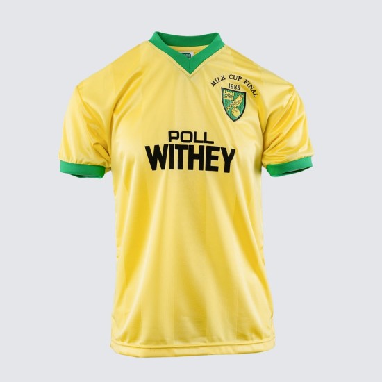 Maillot rétro Norwich City domicile Milk Cup finale 1985 femme