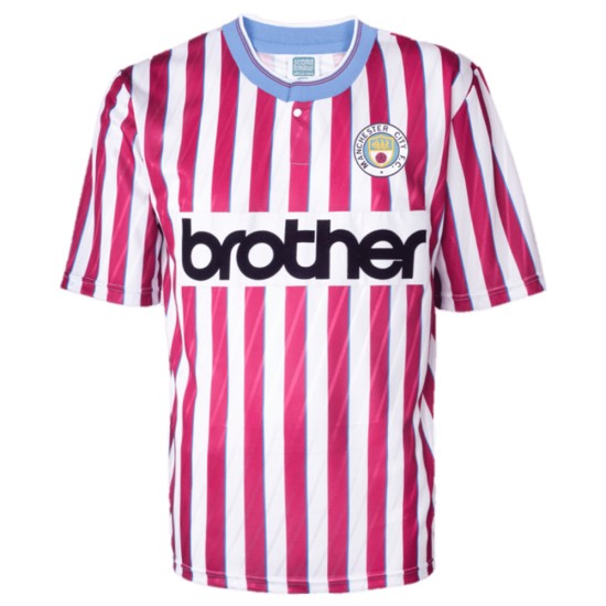 Enfant Manchester City 1988 Extérieur Rétro Maillot