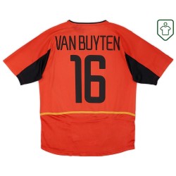 Homme Maillot rétro domicile Belgique 2002/04 Van Buyten #16