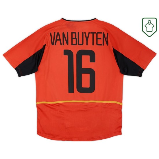 Homme Maillot rétro domicile Belgique 2002/04 Van Buyten #16